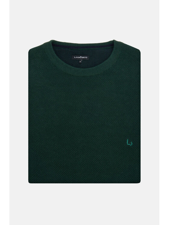 Lancerto Lancerto Sweter Clive SW073223000094 Zielony Regular Fit