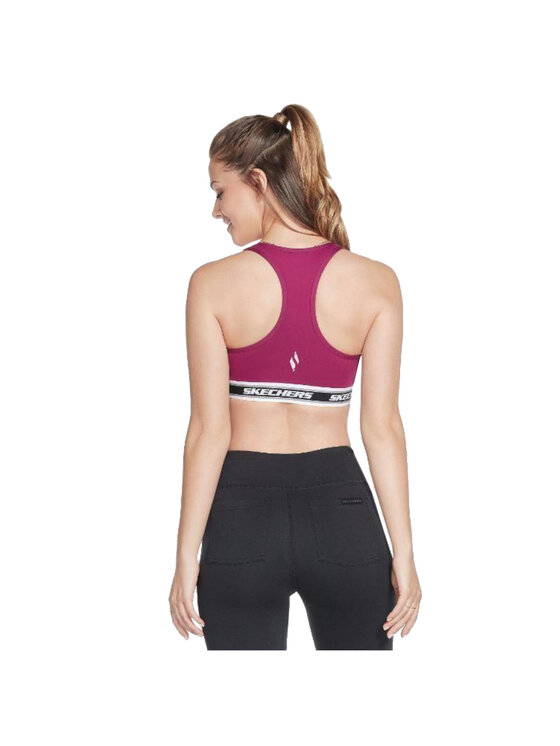 Skechers Skechers Biustonosz sportowy Skechers Go Walk Jacquard Bra Fioletowy