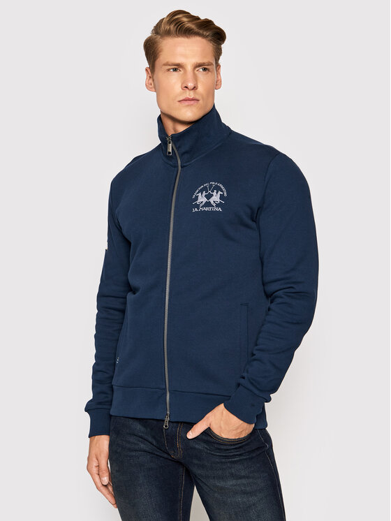 La Martina Felpa SMF301 FP530 Blu scuro Regular Fit Modivo