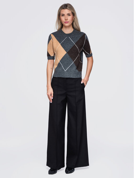 Ombre Ombre Sweter OW-SW-E0037 Szary Regular Fit