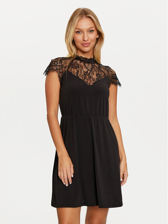 Vero Moda Koktejlové šaty Milla 10319974 Čierna Standard Fit