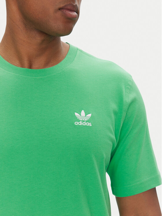 adidas adidas T-Shirt Trefoil Essentials JN0235 Zielony Regular Fit