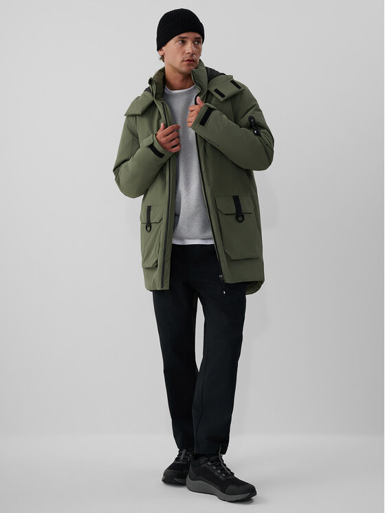4F 4F Kurtka przejściowa URBAN COMMUTER Zielony Regular Fit
