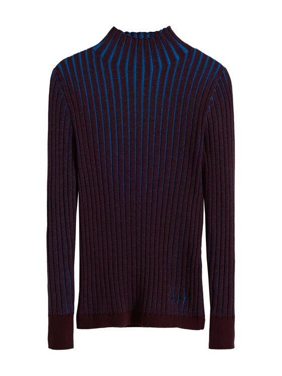 Desigual Desigual Rollkragenpullover Barrow 25WWJF18 Blau Slim Fit