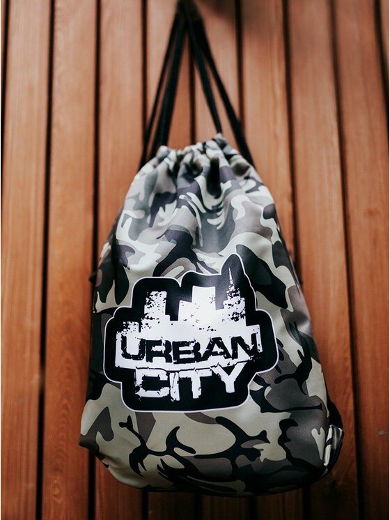 Urban City Urban City Worek Worek siłownia do szkoły trening Logo Gym Sack Camo uni Khaki
