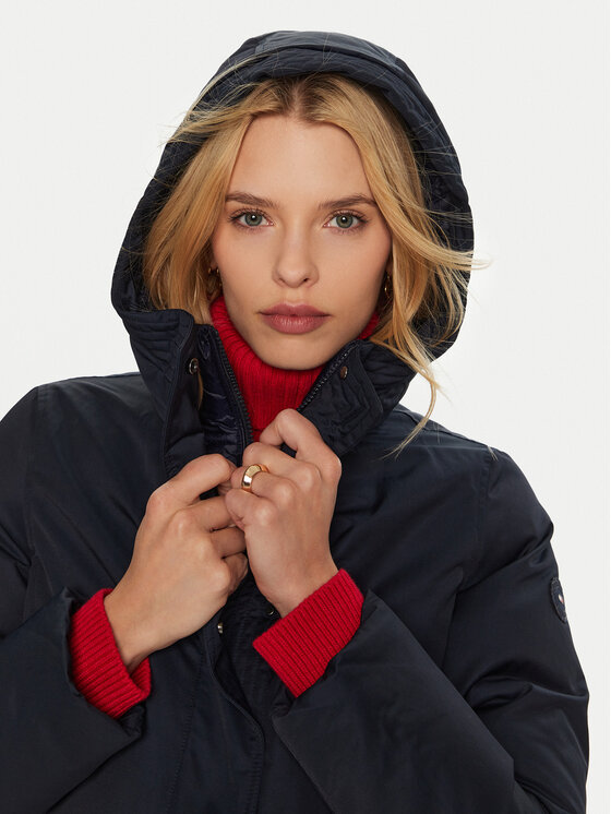 Tommy Hilfiger Tommy Hilfiger Parka WW0WW43121 Niebieski Regular Fit