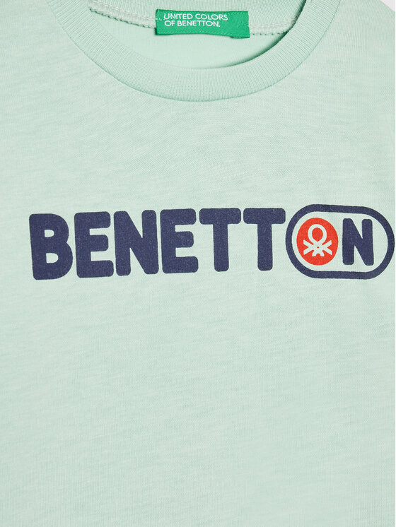 United Colors Of Benetton United Colors Of Benetton T-Shirt 3I1XG102N Zielony Regular Fit