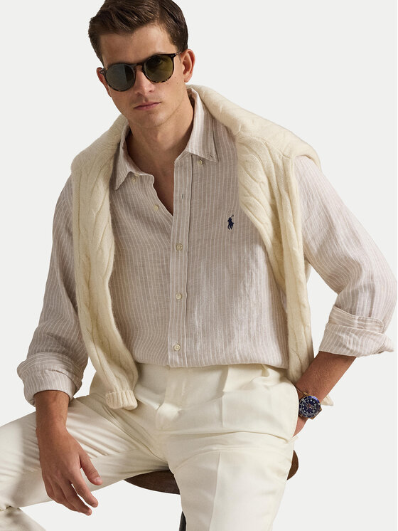 Polo Ralph Lauren Polo Ralph Lauren Camicia 710B15594006 Beige Regular Fit