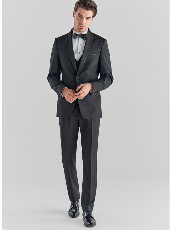 Pako Lorente Pako Lorente Marynarka P000B-3S-001 Czarny Slim Fit