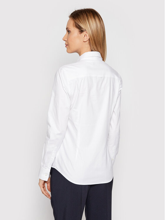 Gant Gant Krekls Stretch Oxford Solid 432681 Balts Slim Fit