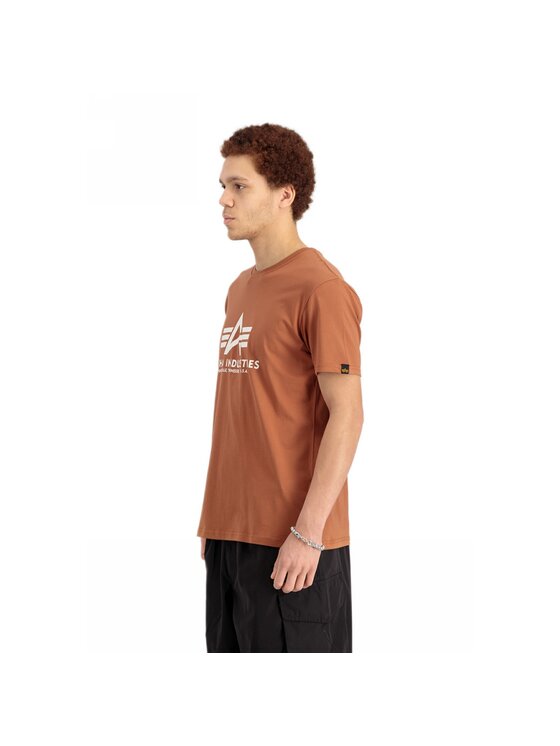 Alpha Industries Alpha Industries T-Shirt AI.100501-709-XXL Brązowy Basic Fit