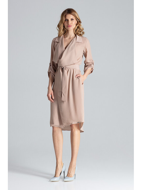 FIGL FIGL Šaty M464 Béžová Regular Fit