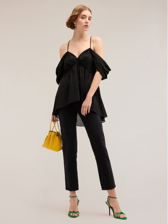 Motivi Motivi Top D731Q000451N033 Nero Regular Fit