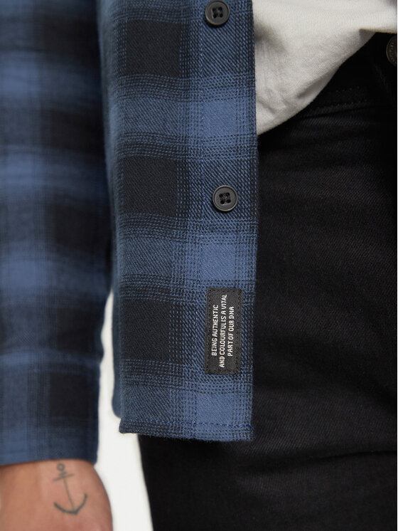 Blend Blend Koszula 20717421 Granatowy Slim Fit