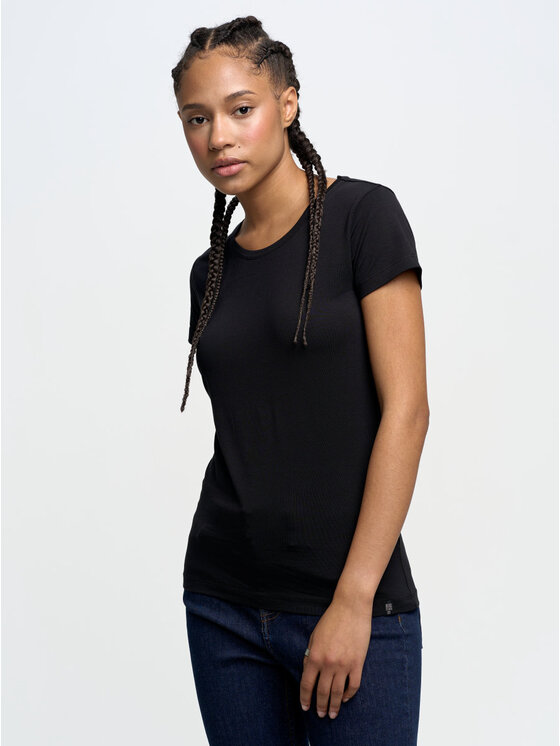 BIG STAR BIG STAR T-Shirt supiclassica_906 Czarny Basic Fit