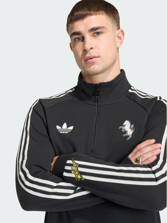 adidas adidas Bluza Juventus FC Originals Half Zip Czarny Regular Fit