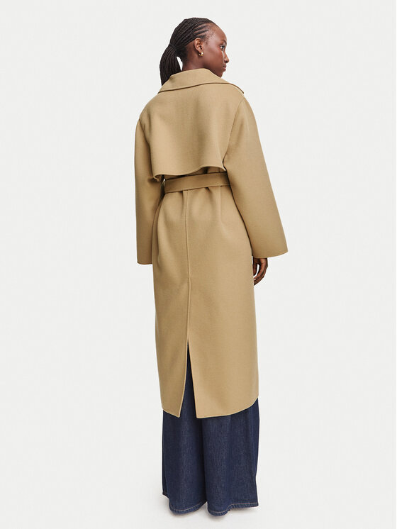 Weekend Max Mara Weekend Max Mara Płaszcz wełniany Operoso 2625016011 Brązowy jasny Regular Fit