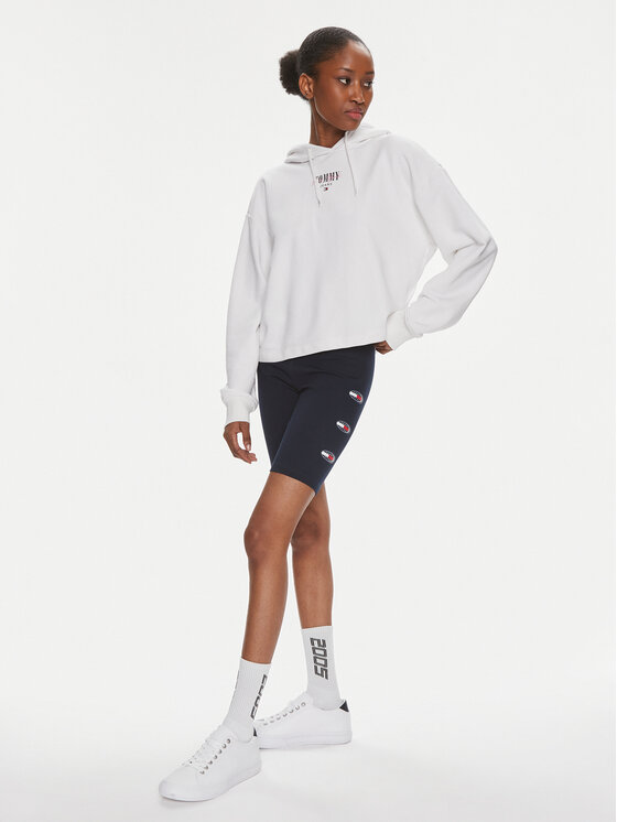 Tommy Jeans Tommy Jeans Bluza Essential Logo DW0DW17797 Biały Relaxed Fit