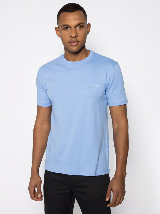 Calvin Klein T-shirt Chest Logo K10K103307 Blu Regular Fit • Modivo.it