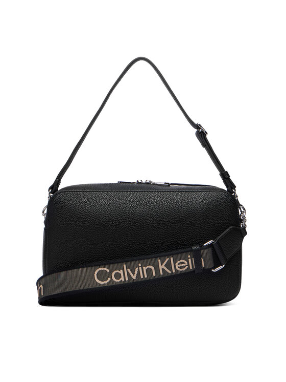 Calvin Klein Calvin Klein Torbica Webbing 2X Strap Lg Camera Bag LV04F3642G Crna