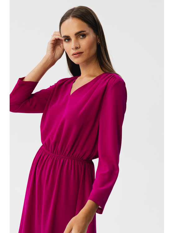 Stylove Stylove Každodenné šaty S354 Ružová Modern Fit