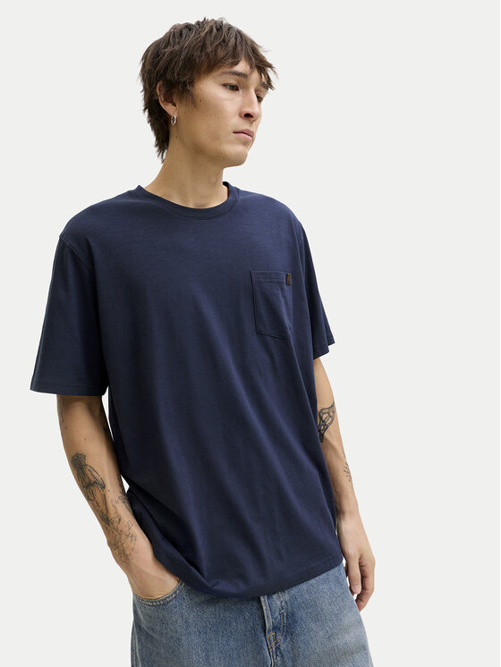Jack & Jones Jack & Jones Tričko Dover 12288897 Tmavomodrá Relaxed Fit