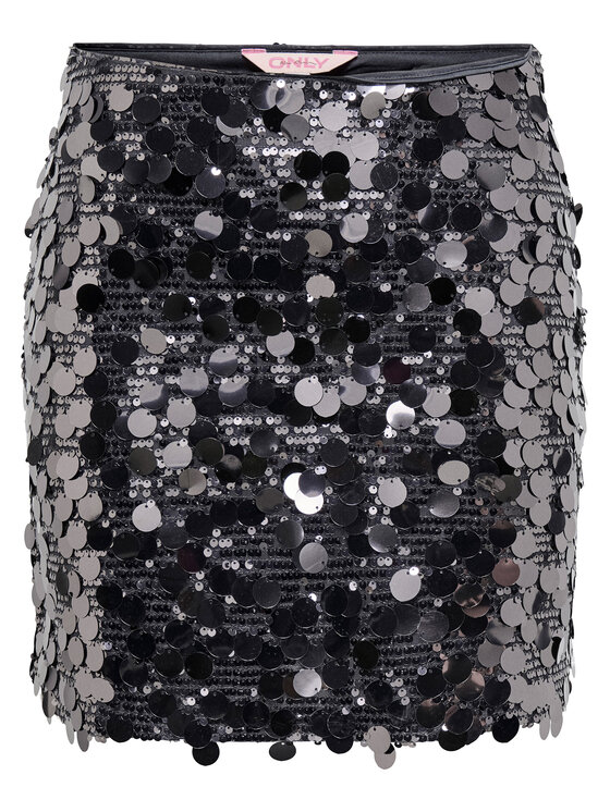 ONLY ONLY Φούστα mini Jadel 15336231 Γκρι Regular Fit