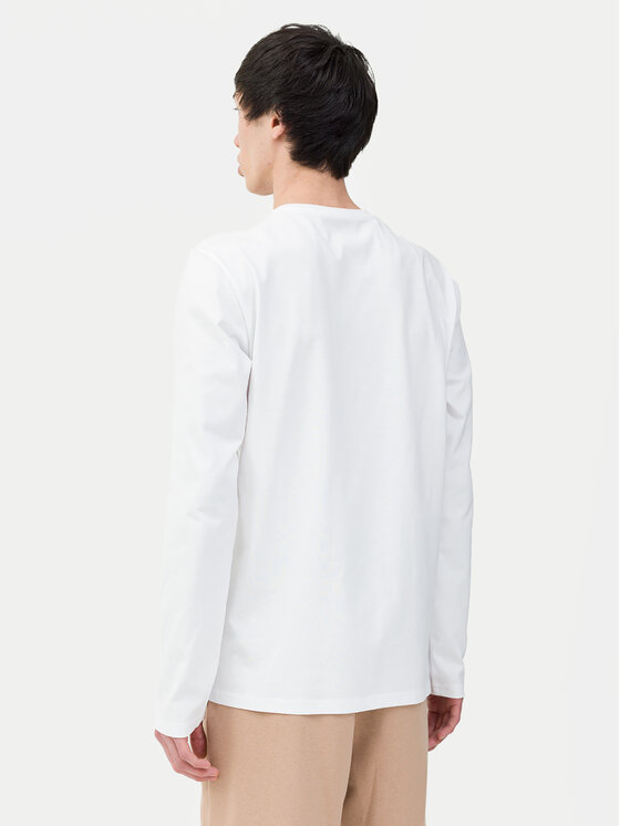 4F 4F Тениска с дълъг ръкав 4FWSS24TLONM217 Бял Regular Fit