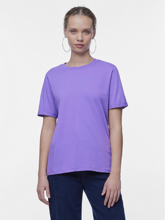 Pieces T-krekls Ria 17086970 Violets Regular Fit