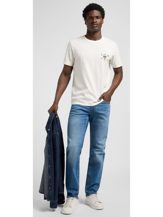 Lee Lee T-Shirt Essential Graphic Tee Biały Regular Fit