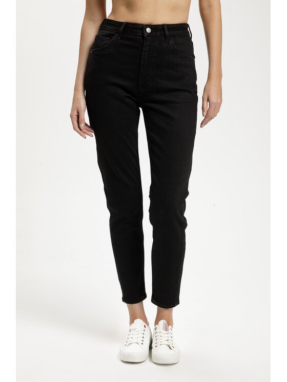 Cross Jeans Cross Jeans Jeansy N 432-077 Czarny Mom Fit