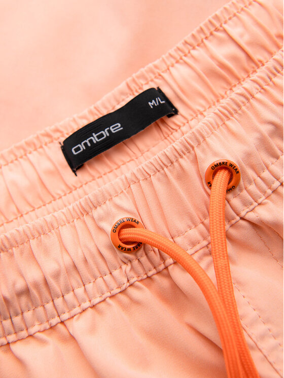 Ombre Ombre Szorty kąpielowe OM-SRSS-0216 Pomarańczowy Regular Fit