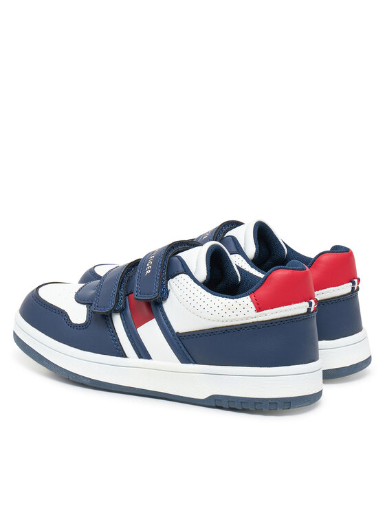 Tommy Hilfiger Tommy Hilfiger Snīkeri Flag Low Cut Velcro Sneaker T1X9-33841-1355X S Tumši zils