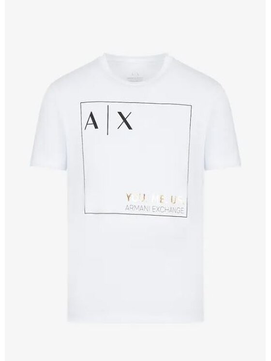 Armani Exchange Armani Exchange T-Shirt 6LZTAY ZJFCZ 1100 Biały Regular Fit