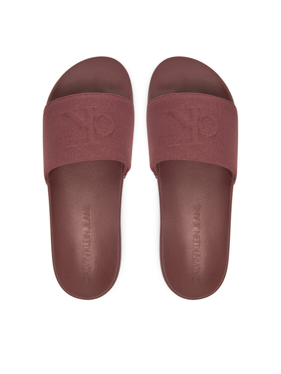 Calvin Klein Jeans Calvin Klein Jeans Nazouváky Slide Hf Mono Cv YM0YM01282 Hnědá