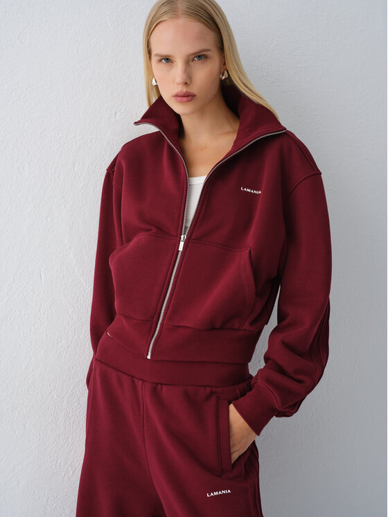 La Mania La Mania Mikina PIN Bordó Basic Fit