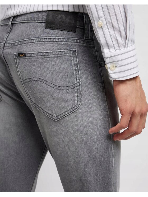 Lee Lee Jeansy Rider Szary Slim Fit