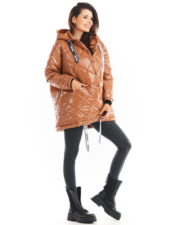 Awama Awama Giacca da donna A385 Beige Basic Fit
