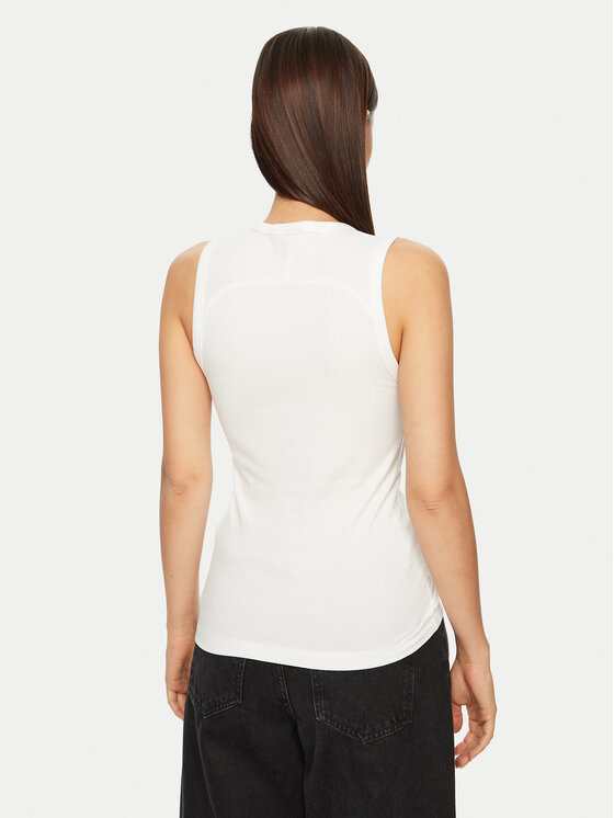 Calvin Klein Calvin Klein Top K20K208054 Bílá Slim Fit