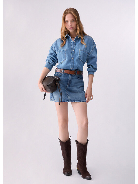 Liu Jo Liu Jo Sukienka jeansowa UF6185D037079104 Niebieski jasny Regular Fit