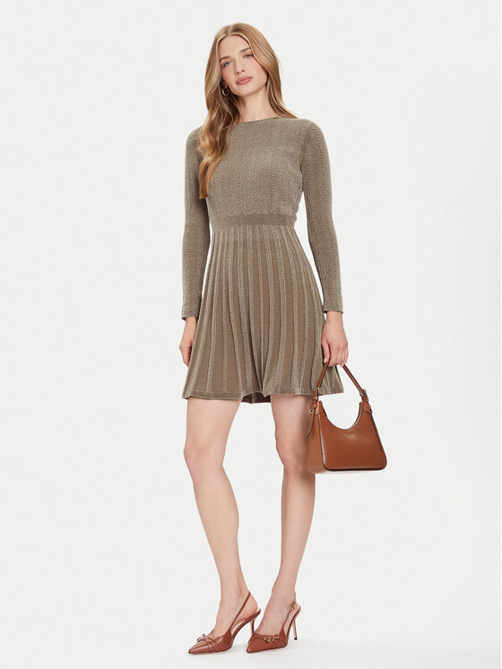 Guess Guess Плетена рокля W5BK79 Z3902 Бежов Regular Fit