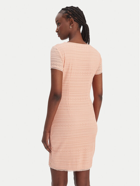 Guess Guess Každodenné šaty W6GK15 K2950 Oranžová Slim Fit