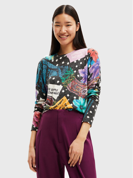 Desigual Desigual Пуловер Spice 22WWJFA1 Цветен Regular Fit