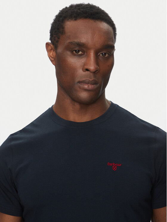 Barbour Barbour Tričko Essential Sports MTS0331NY91 Tmavomodrá Tailored Fit