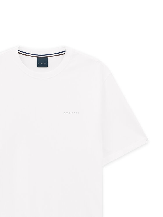 Bugatti Bugatti Marškinėliai 8350-95040 Balta Slim Fit