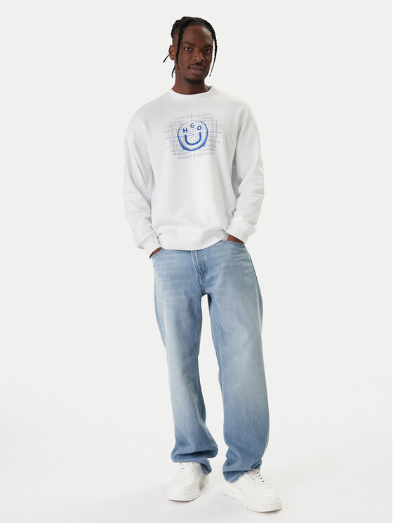HUGO HUGO Sweatshirt Namenex 50554392 Weiß Regular Fit