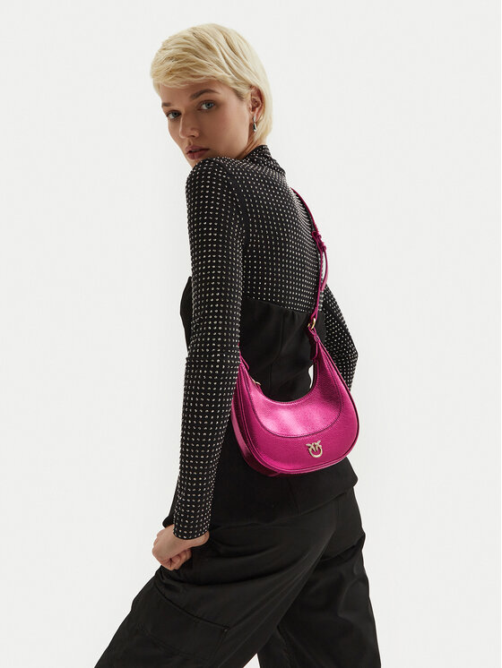 PINKO PINKO Сумка Brioche Hobo Mini AI 24-25 PLTT 101433 A204 Рожевий
