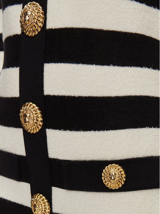Balmain Balmain Kötött ruha DF1R9193JI70 Fekete Regular Fit