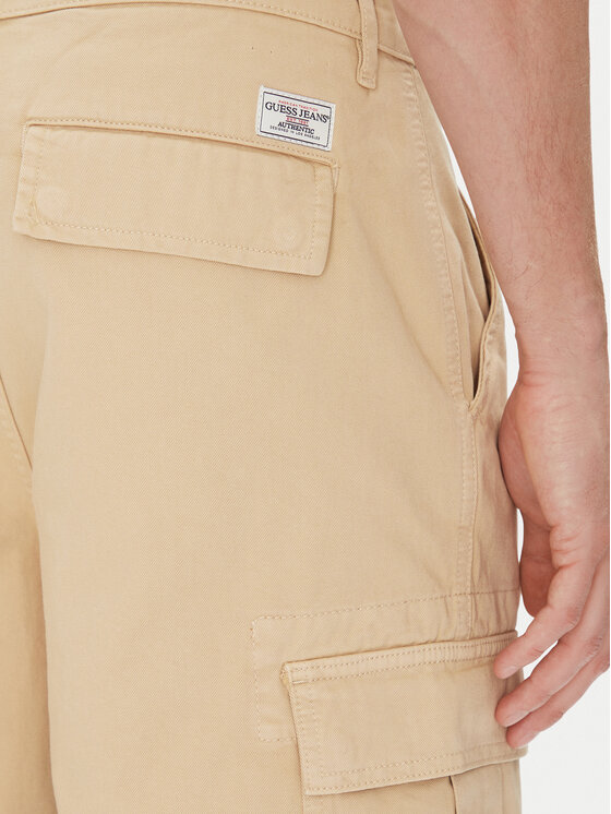 Guess Jeans Guess Jeans Stoffshorts M5GD45 WGCV1 Beige Regular Fit