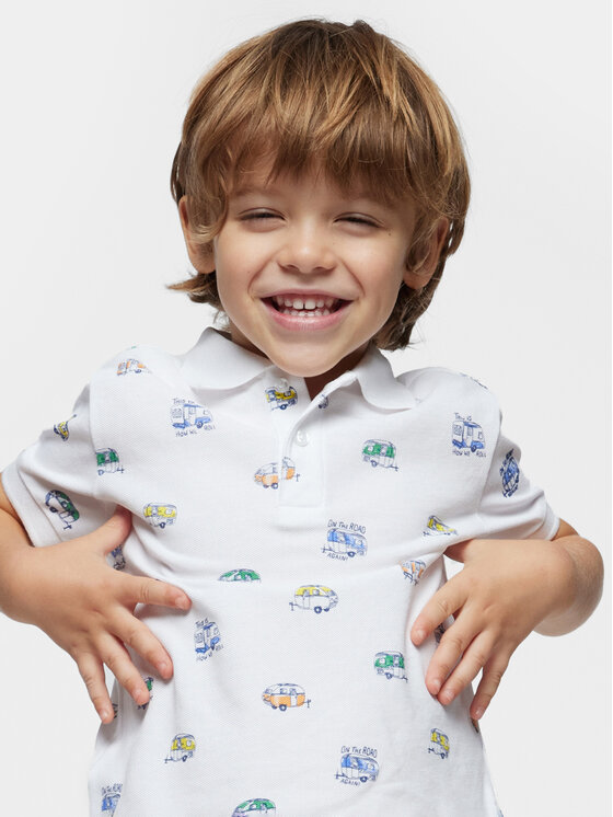 Mayoral Mayoral Polo 3107 Biały Regular Fit